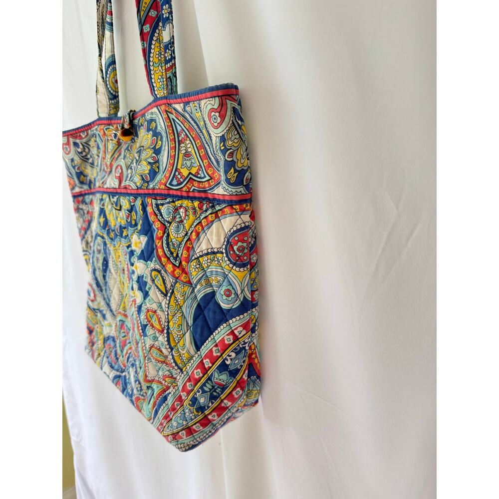 Vera Bradley Shoulder Bag Wallet Set Marina Paisley Quilted Retired Print Purse - Picture 3 of 11